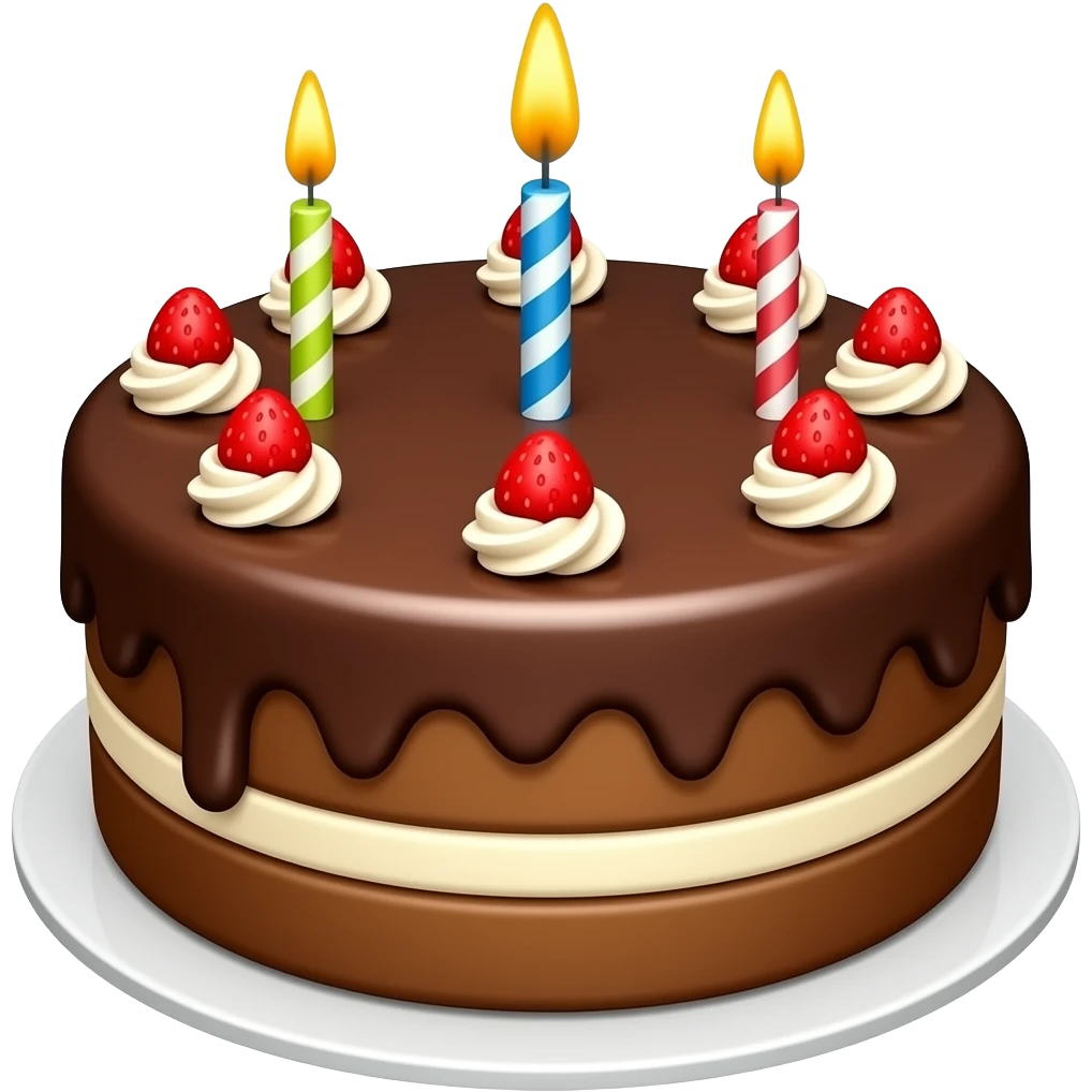 birthday cake chocolate emoji