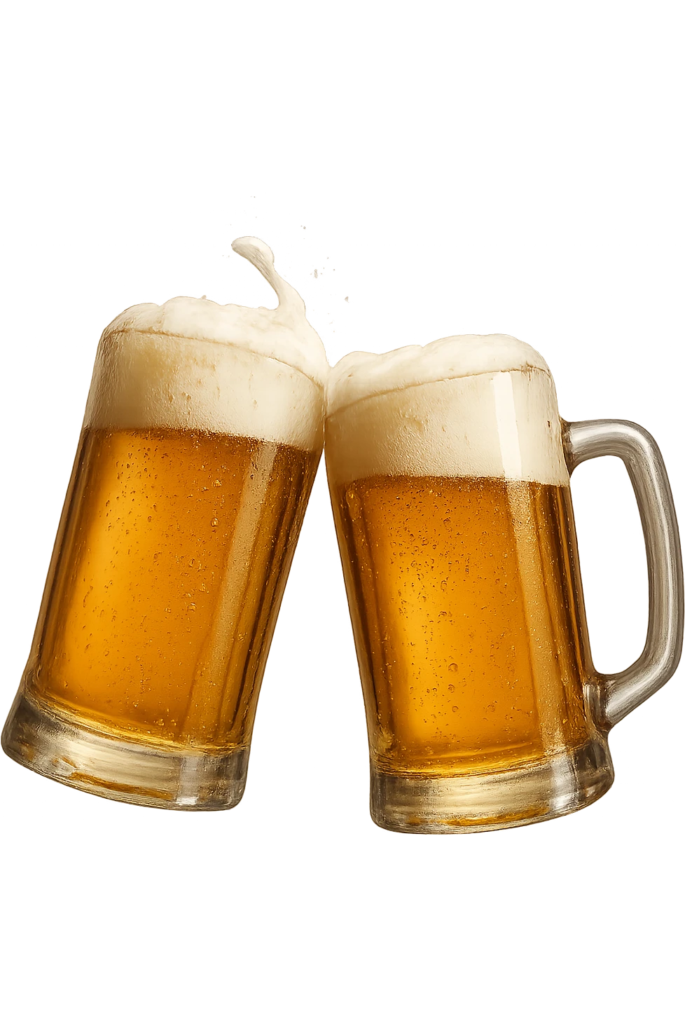 2 drink che fanno brindisi di birre senza mani realistiche emoji