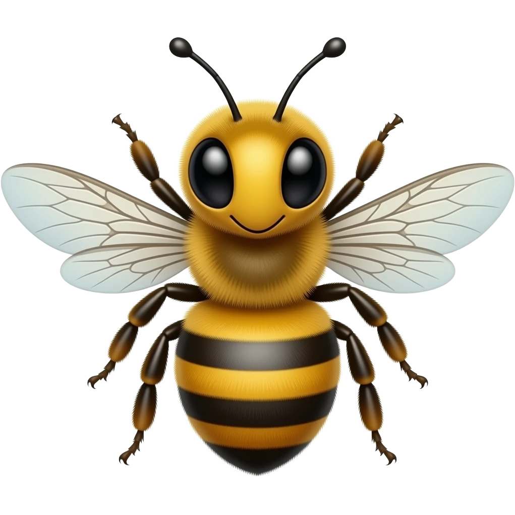 пчела с 5 черными глазами emoji