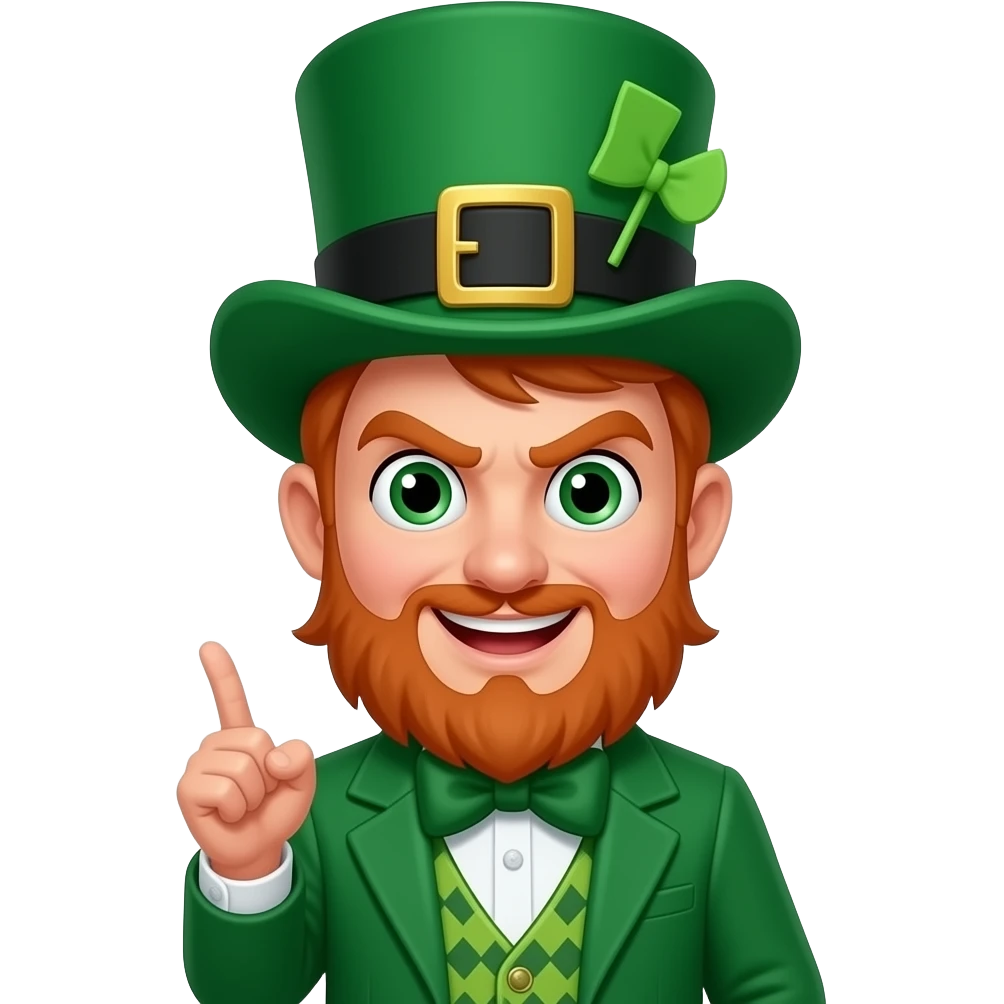 A evil leprechaun that speaks spanish emoji