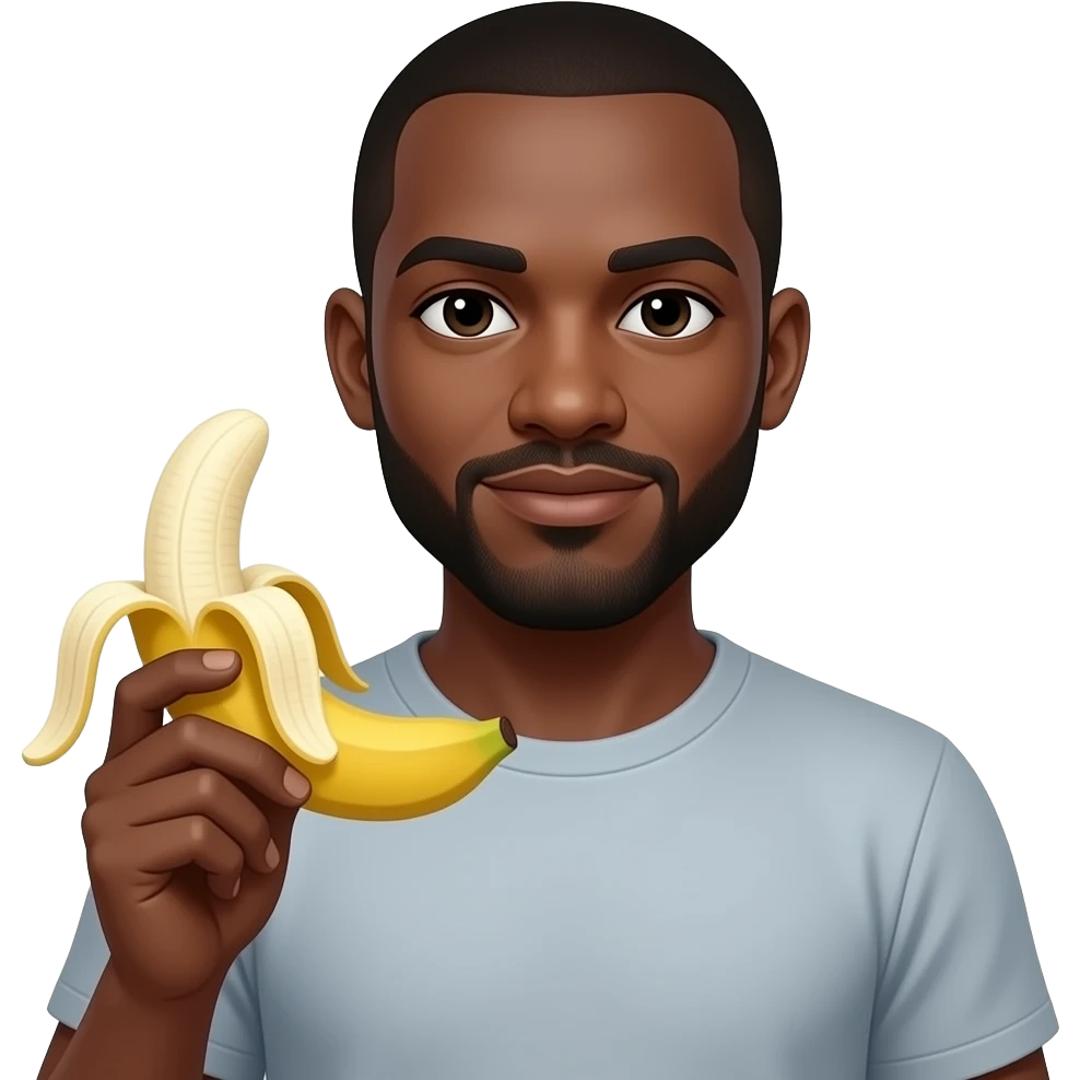 zenci adam elinde muz olsun kel zenci emoji
