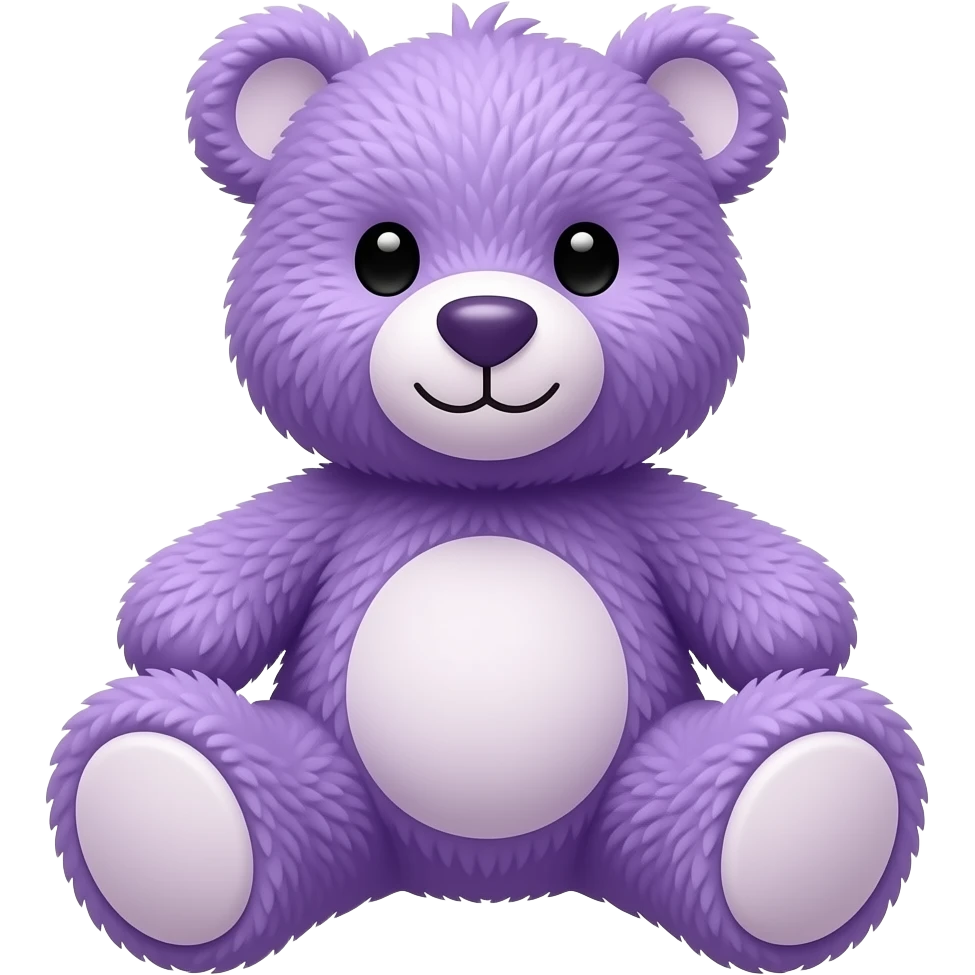 Purple colour teddy bear 💜🐻 emoji