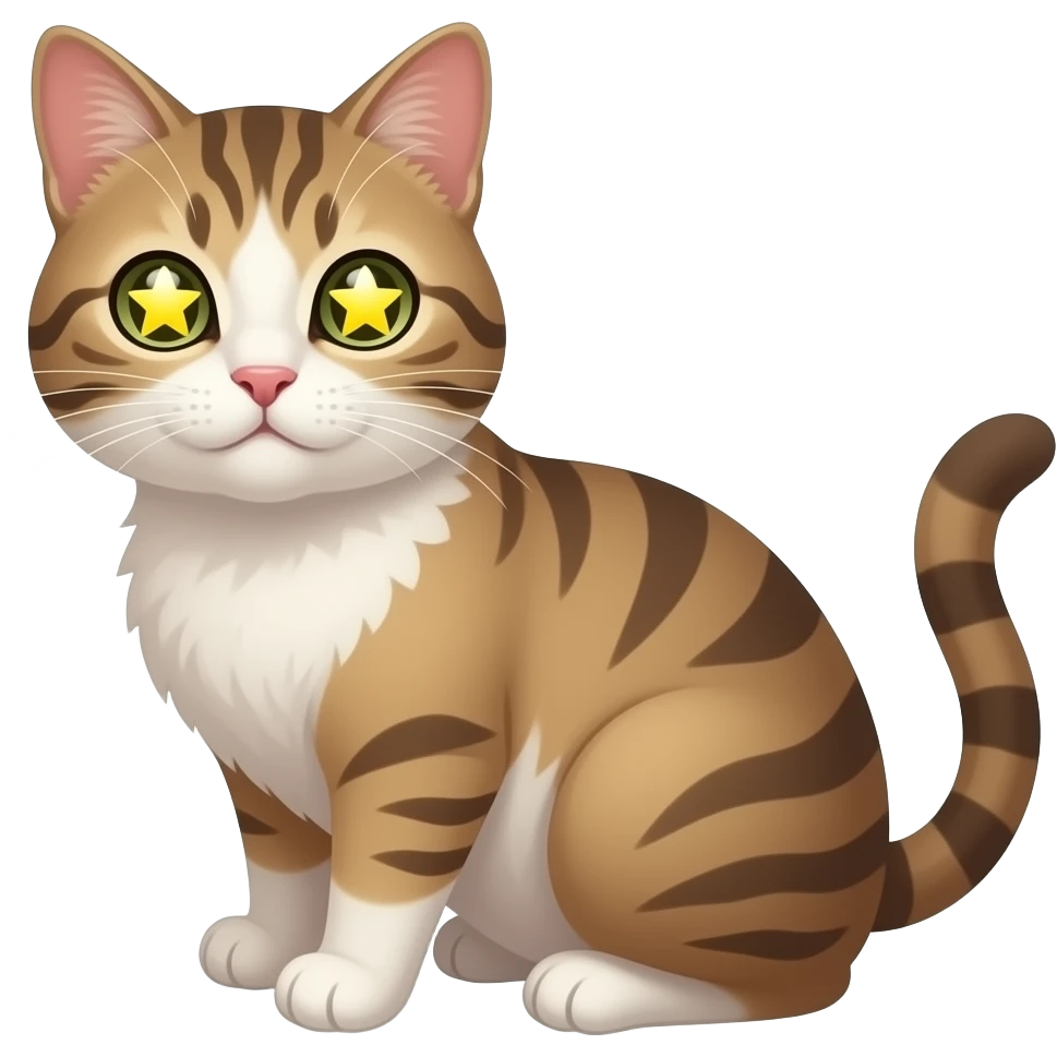 Gato con ojos De Estrella emoji