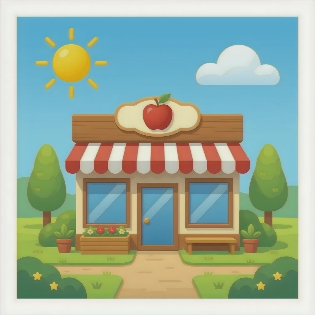 an apple shop emoji