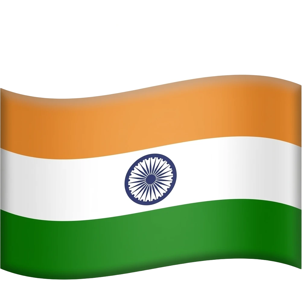 create a indian flag without anu rod in it just flas with most clean layout. emoji