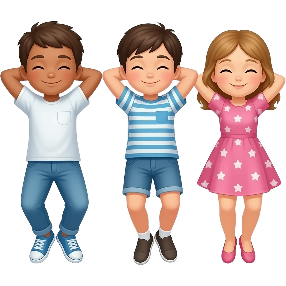 TRES NIÑOS FLACOS emoji