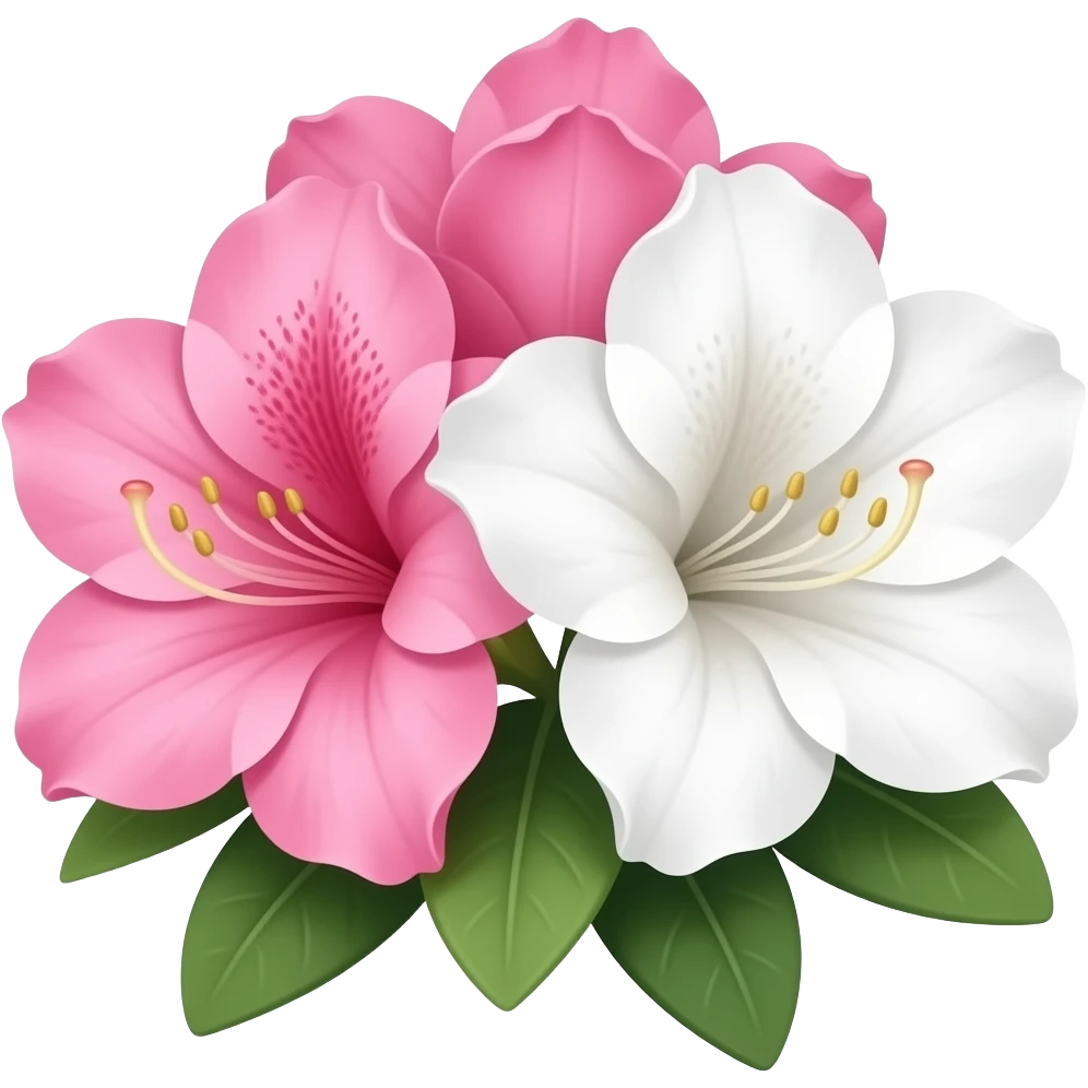 create an azalea with this as the primary pink (#ffd1dc) use a white azalea as well emoji