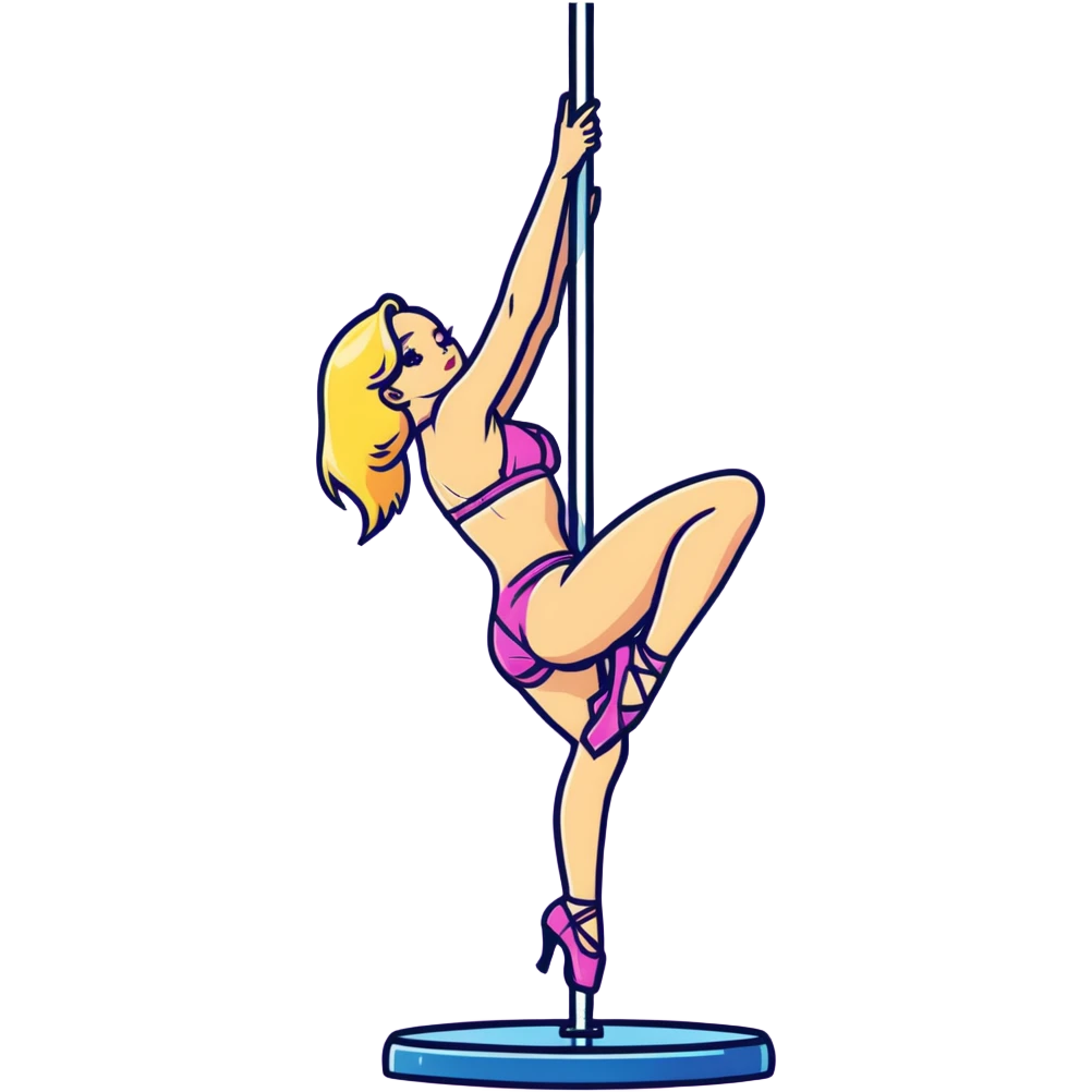 Blonde pole dancer stripper  emoji