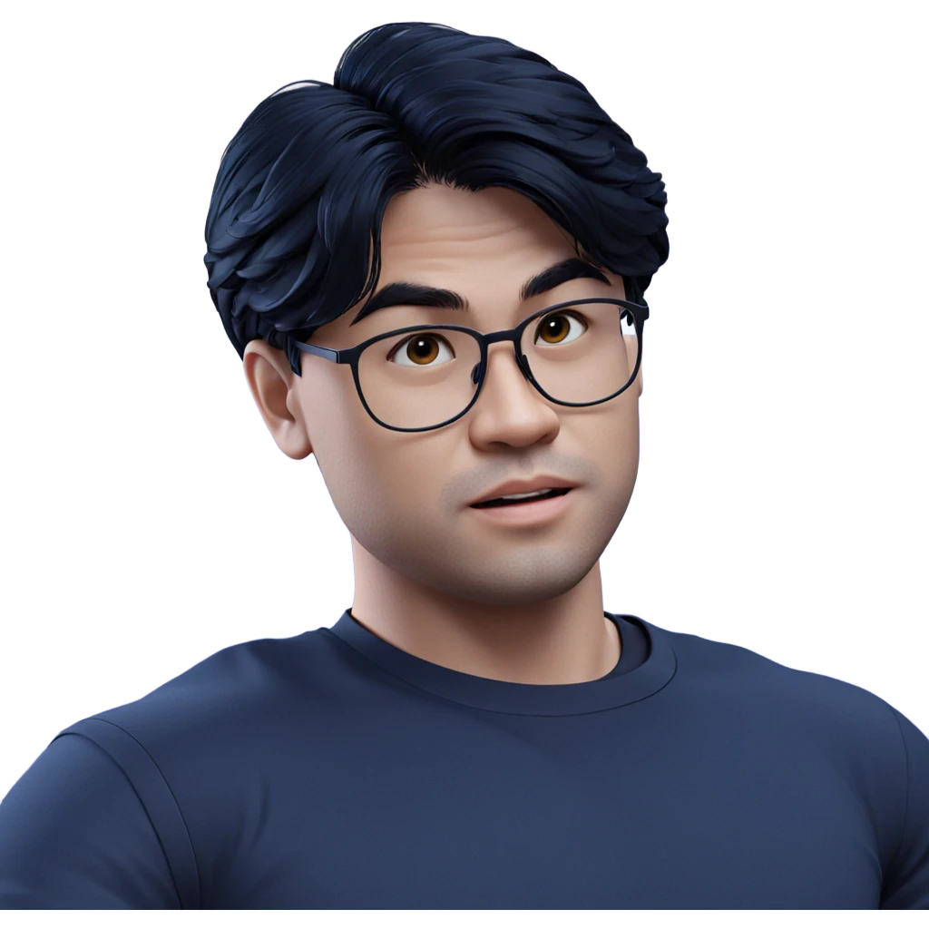 cool guy in black shirt emoji