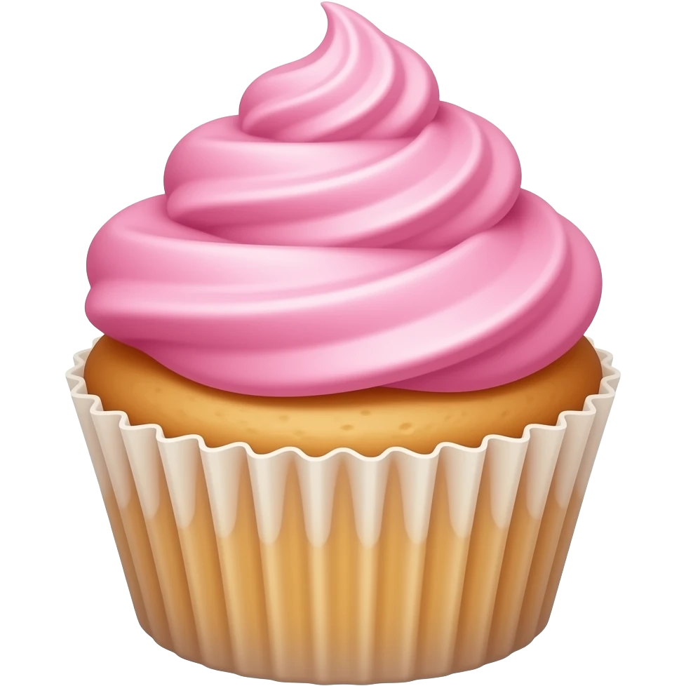 Cupcake with pink icing emoji