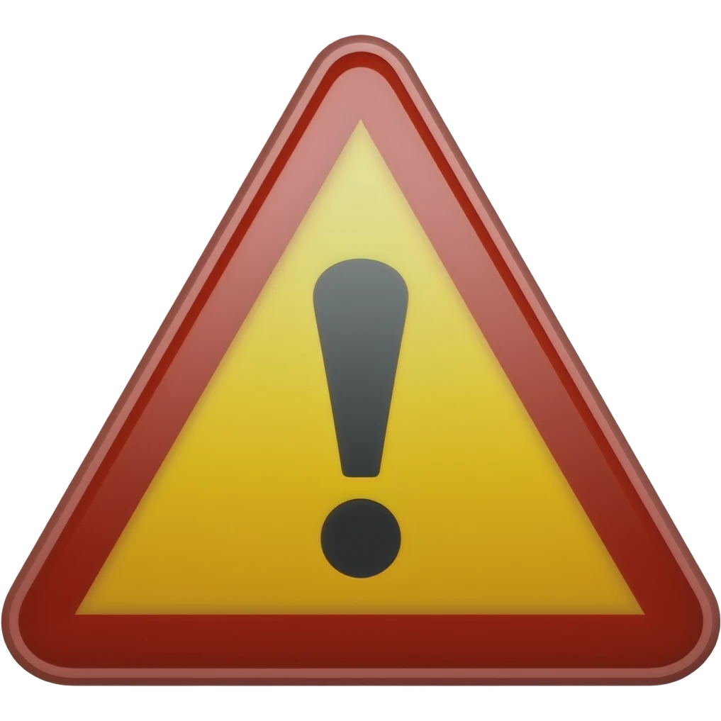 Un signo de advertencia emoji