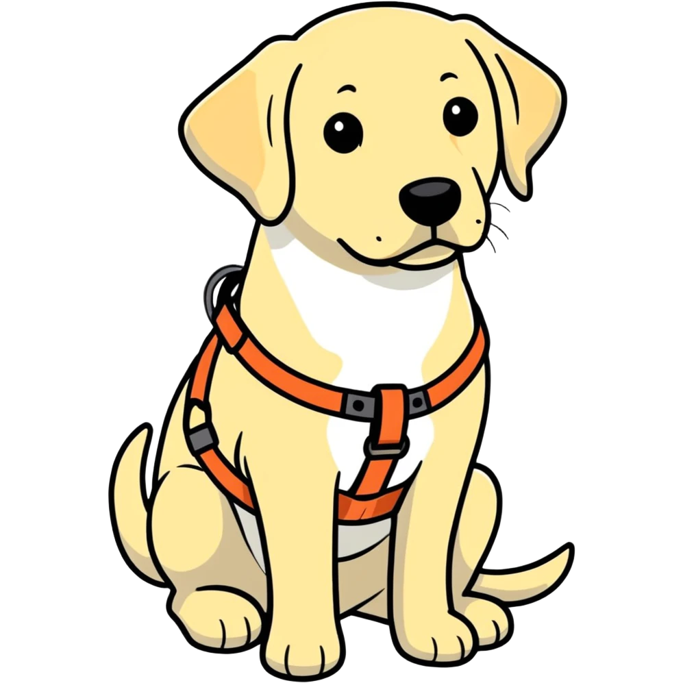 Labrador guide dog emoji