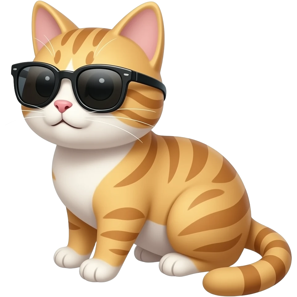 Cat wearing sunglasses emoji