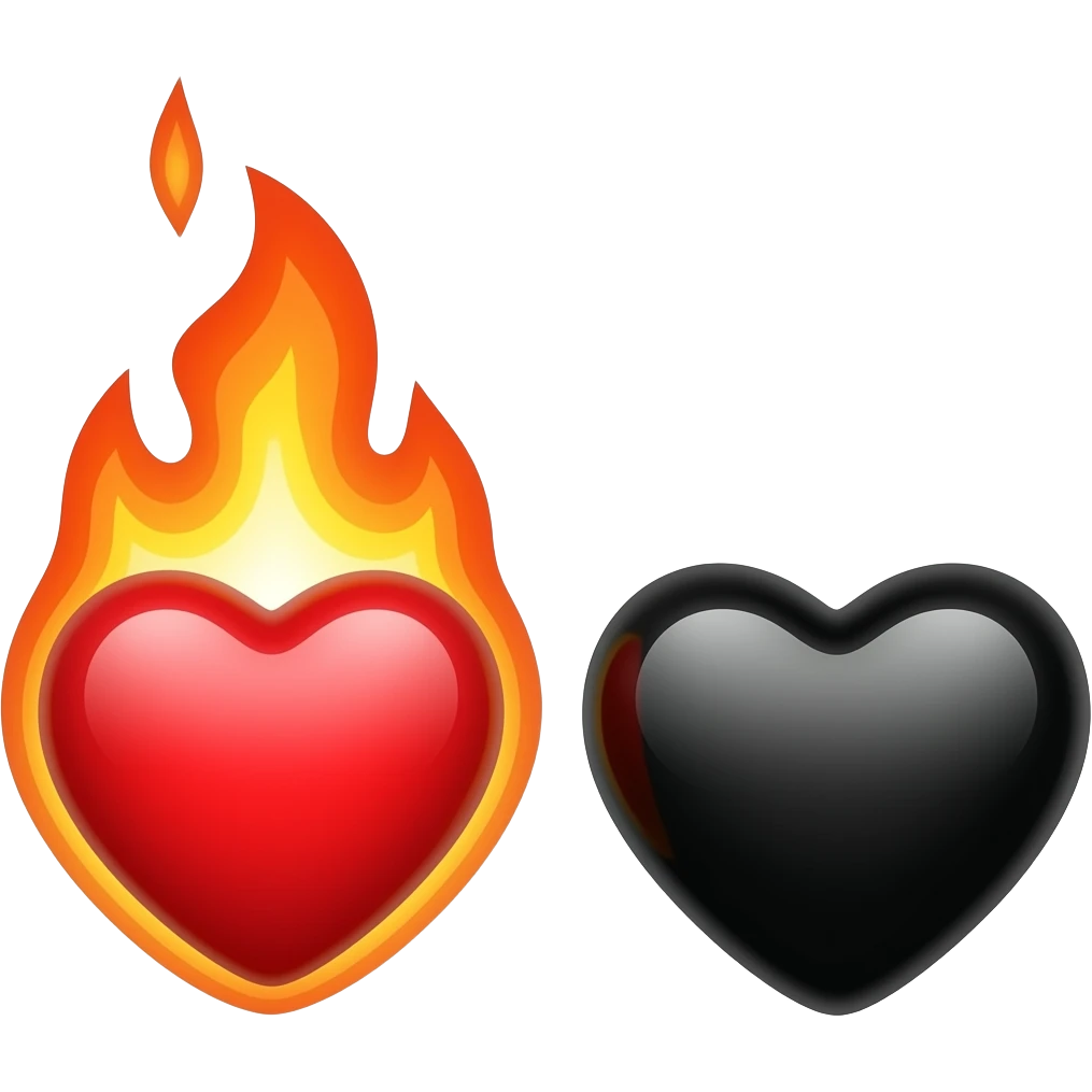 ❤️‍🔥🖤 emoji