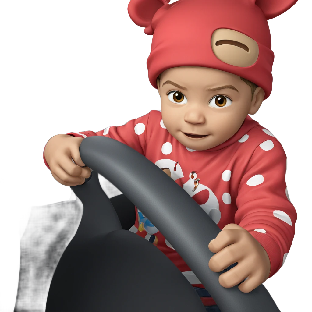 boy in car interior emoji