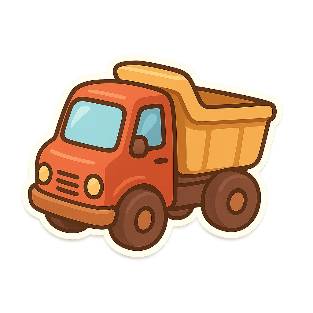 toy truck emoji