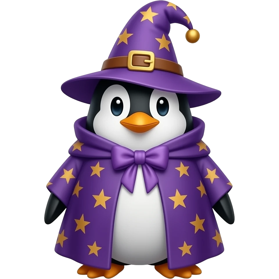 Penguin Wizard emoji