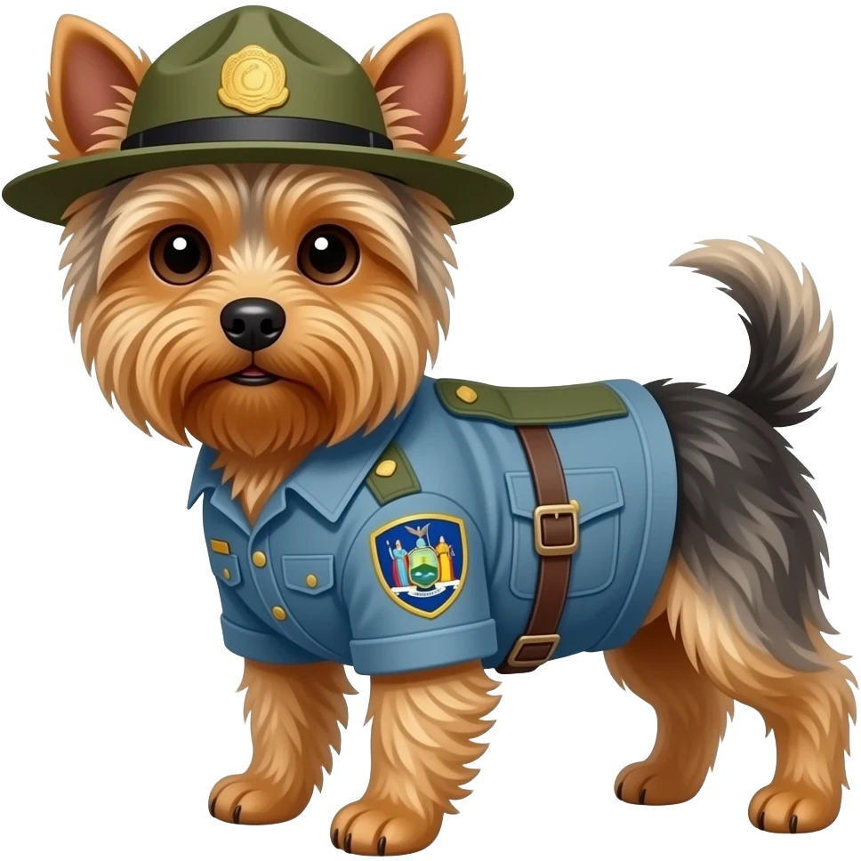 Yorkie dog  new york ranger emoji