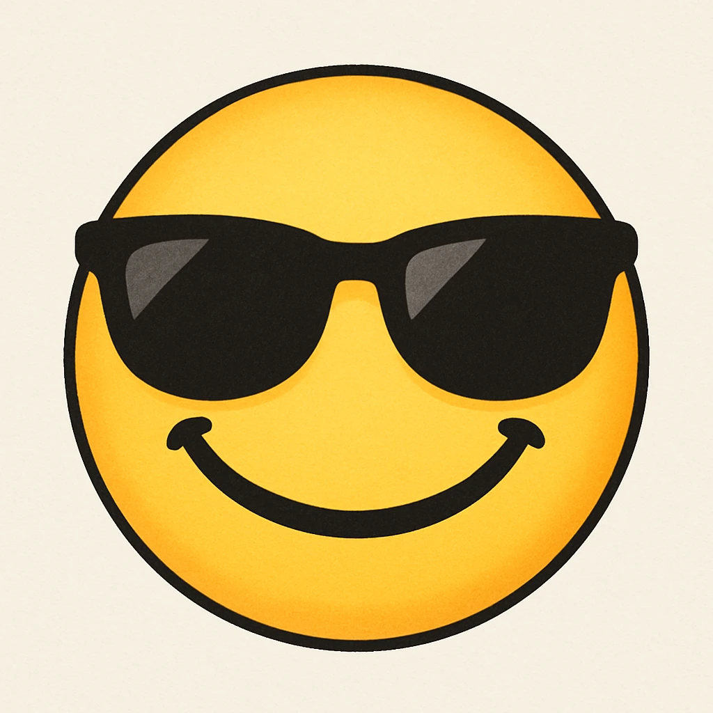 face with sunglasses emoji emoji