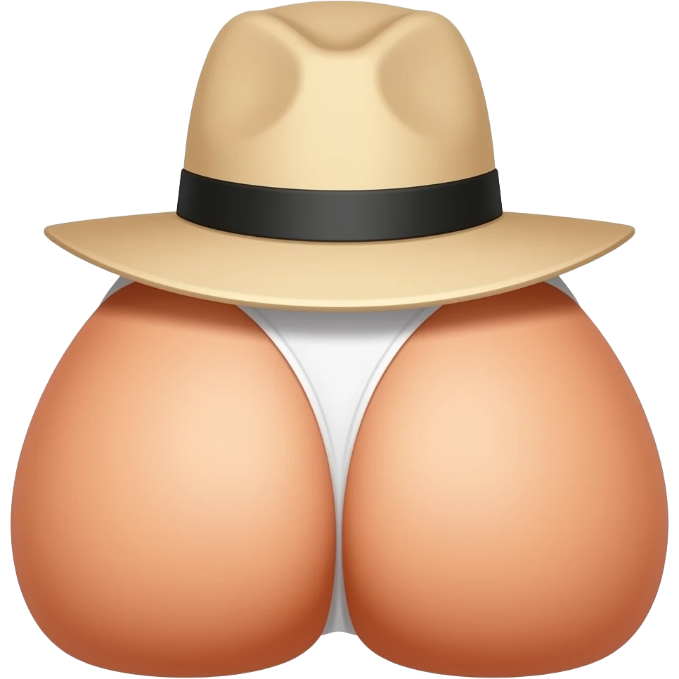 Female rear end with a hat on emoji