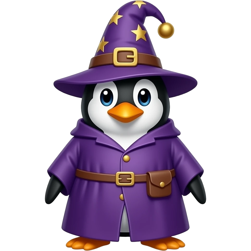 Penguin Wizard emoji