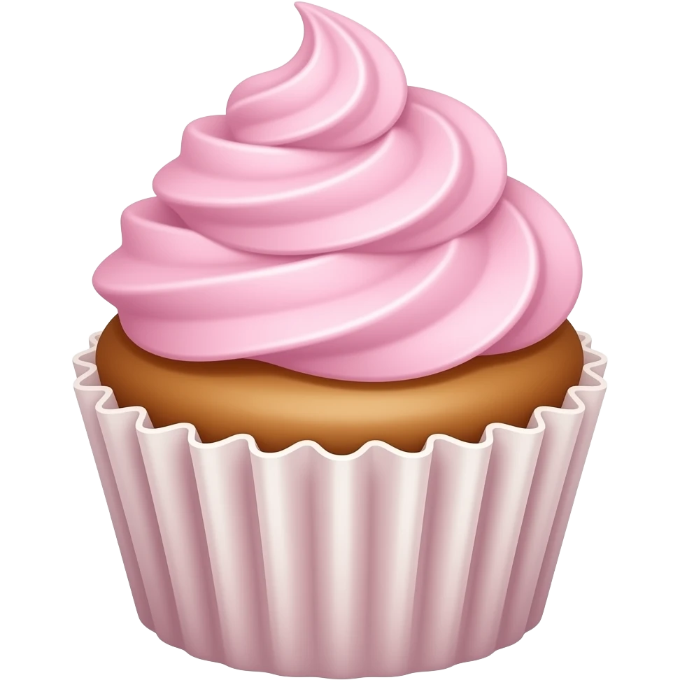 Cupcake with pink icing emoji