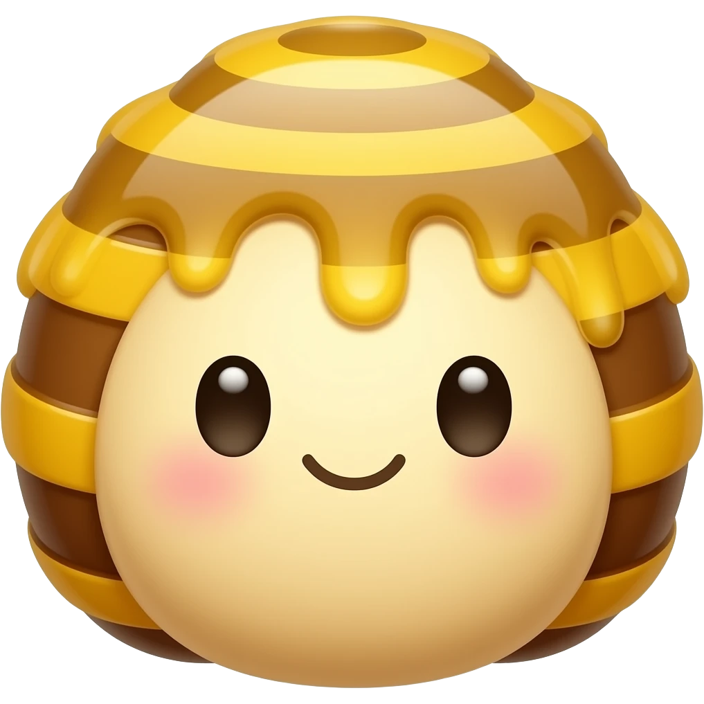 Cute happy honeybun emoji