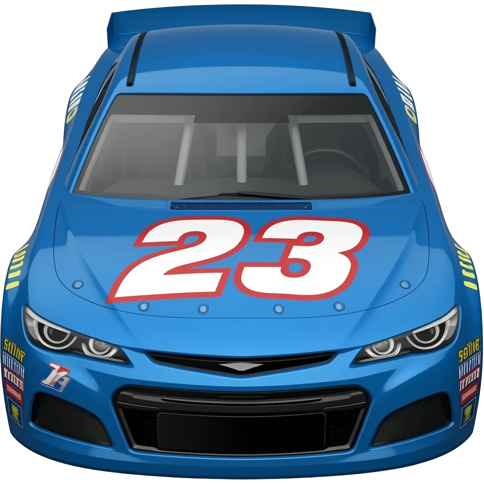 Blue nascar car emoji