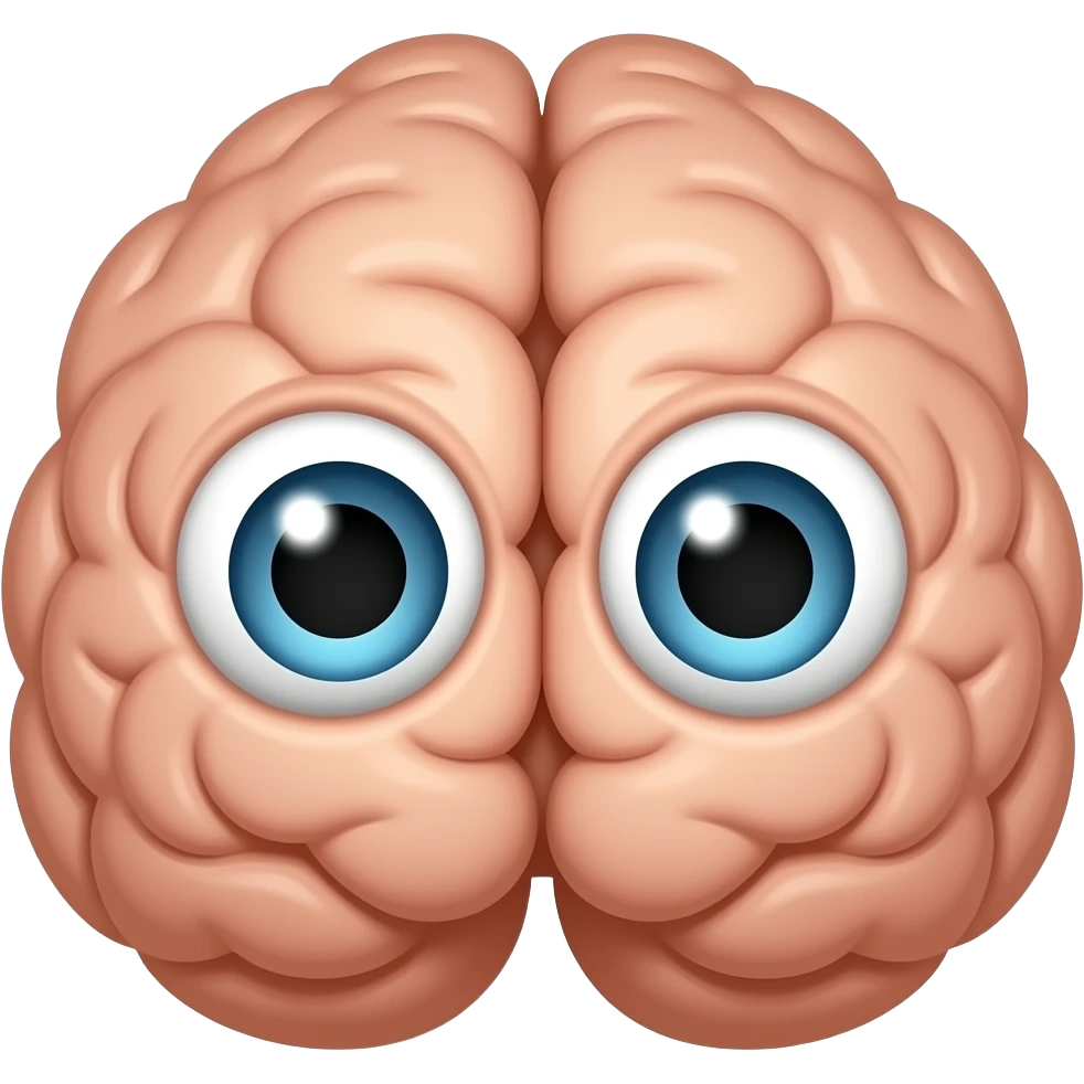 brain organ with eyes emoji