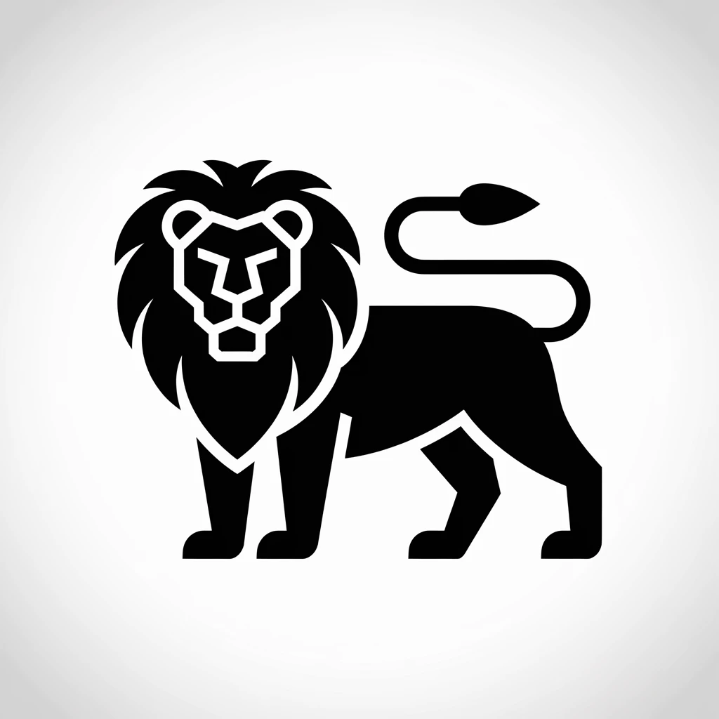 Lion icon black silhouette emoji
