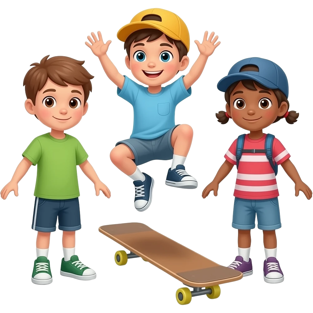 kids doing parkour emoji