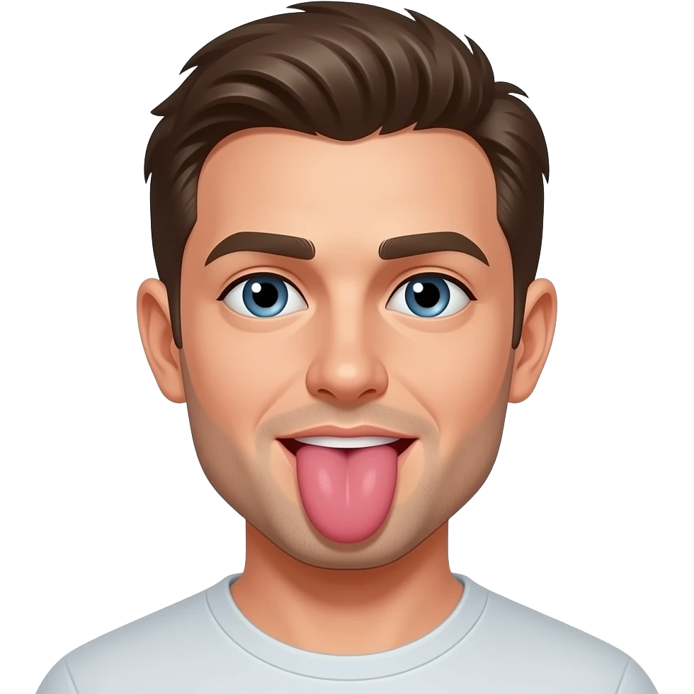 A man that is licking a pic of a wet cunt emoji