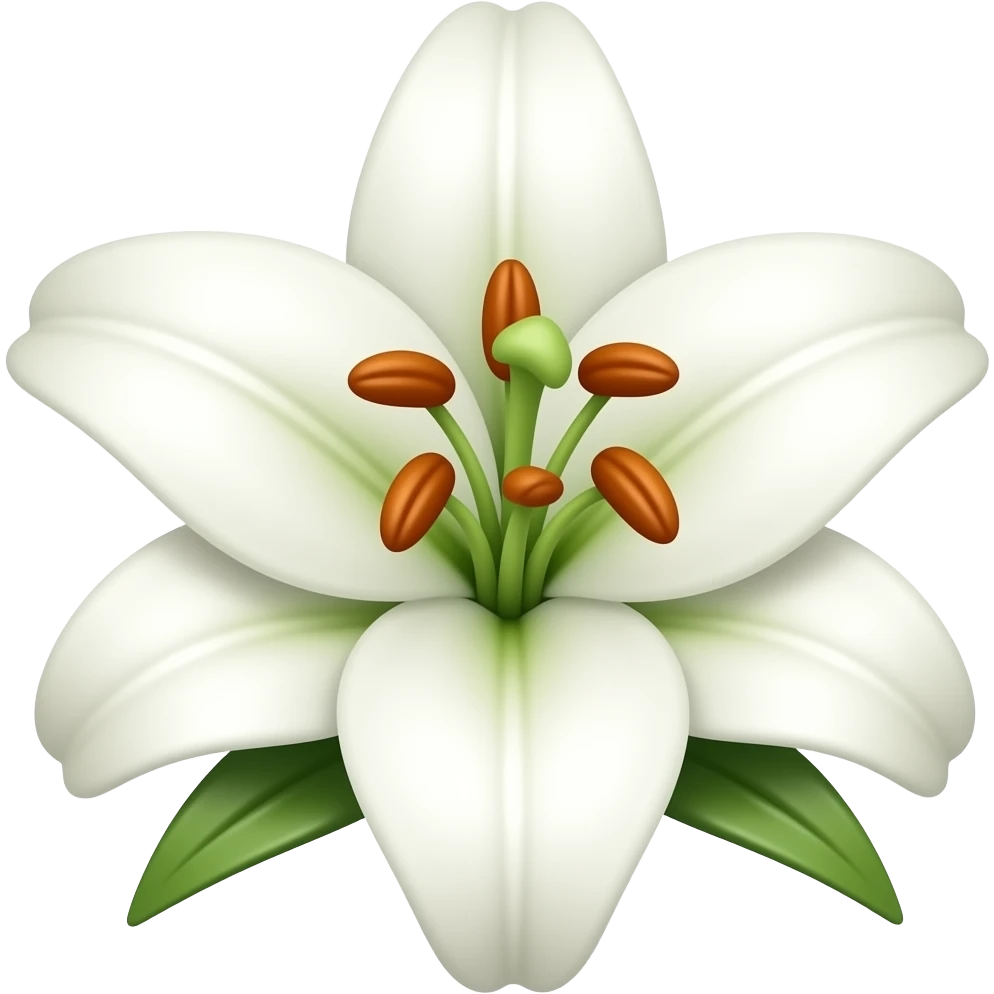 White lily flower emoji looks cute and nicee emoji
