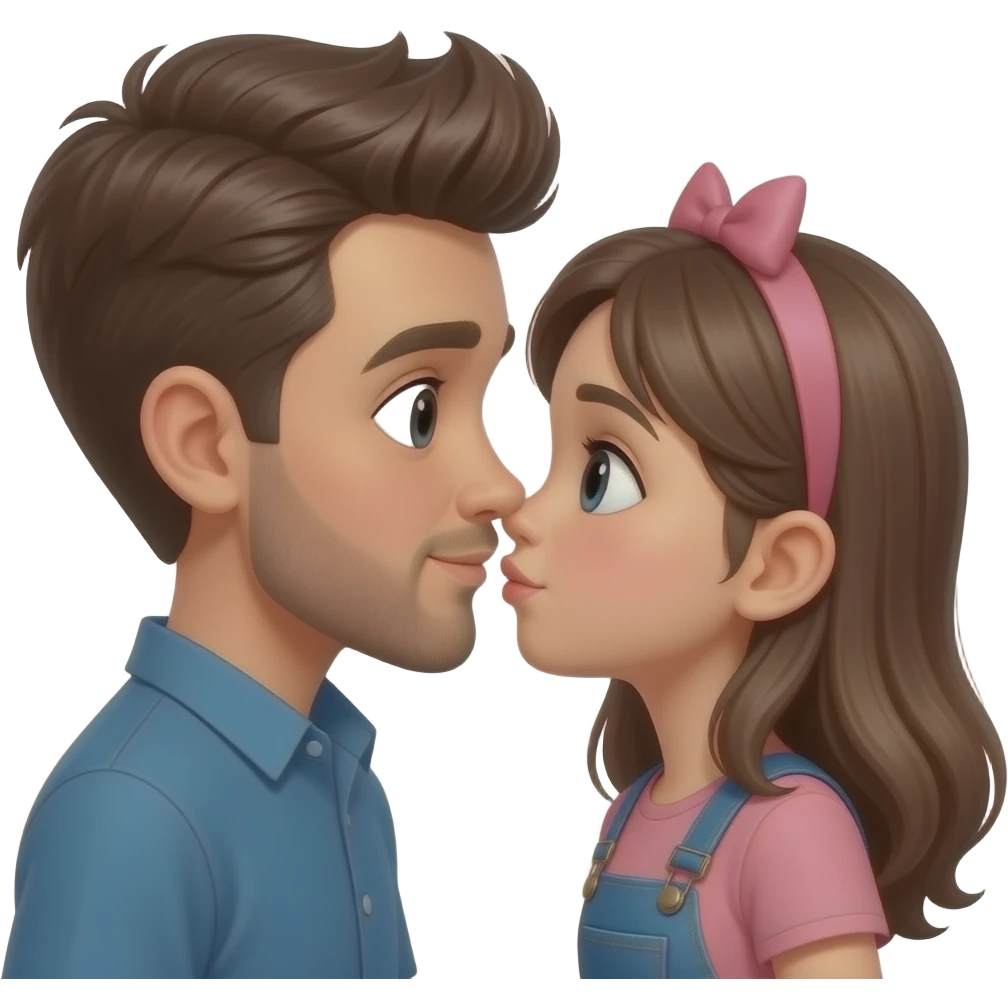 Kahverengi gözlü, Kumral, Buzz Cut saçlı erkek çocuk sı biraz daha uzun olsun ve yanına yakışan bir kız koy öpüşsünler daha çok yapışsınlar sikişsinler emoji