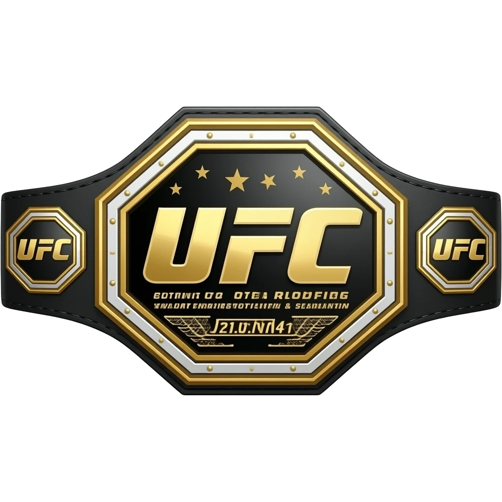 UFC silver and black championship belt emoji