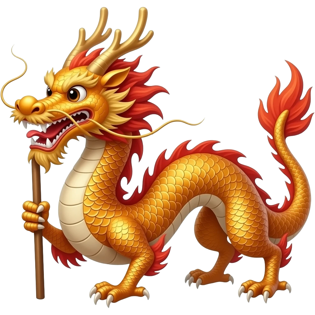 Chinese Dragon dance without pols emoji