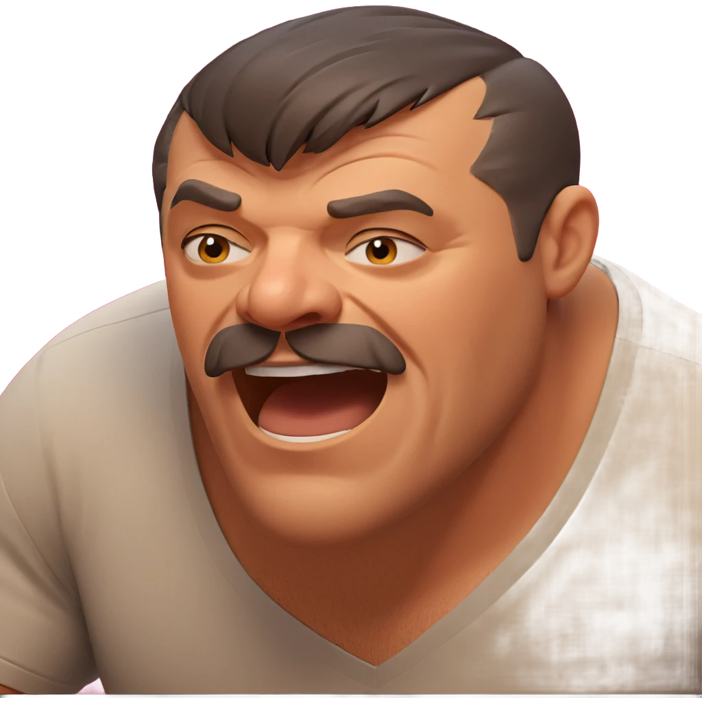 manly man with facial hair emoji