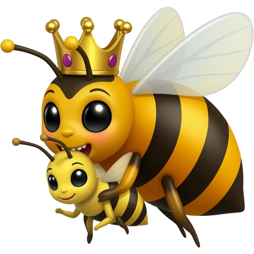 King Bee grabbing Queen Bee emoji