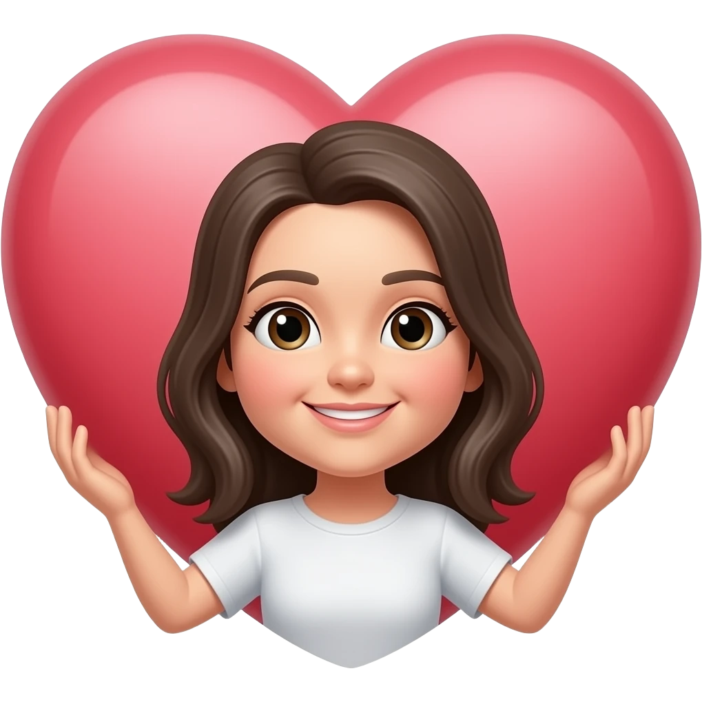 a emogi holding a heart emoji
