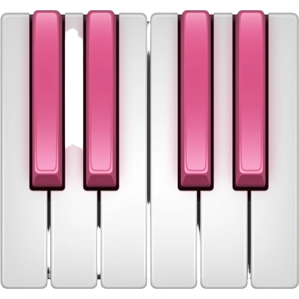 Pink piano keys emoji