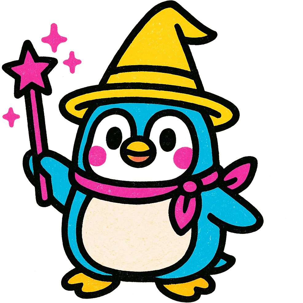Penguin Wizard emoji