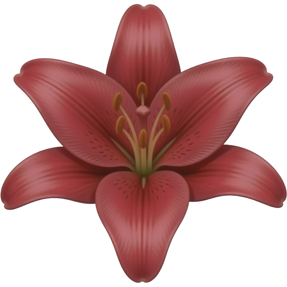 Burgundy Red lily emoji