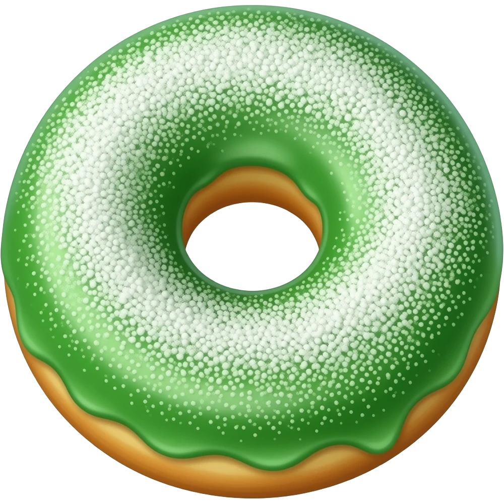green glazed donut emoji