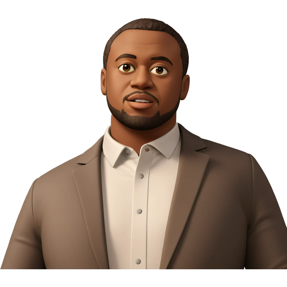 confident male in jacket emoji