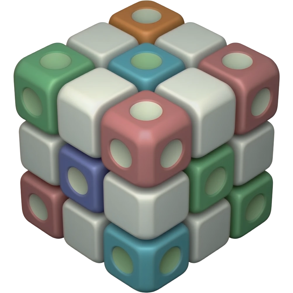 dice with a lot of parts emoji