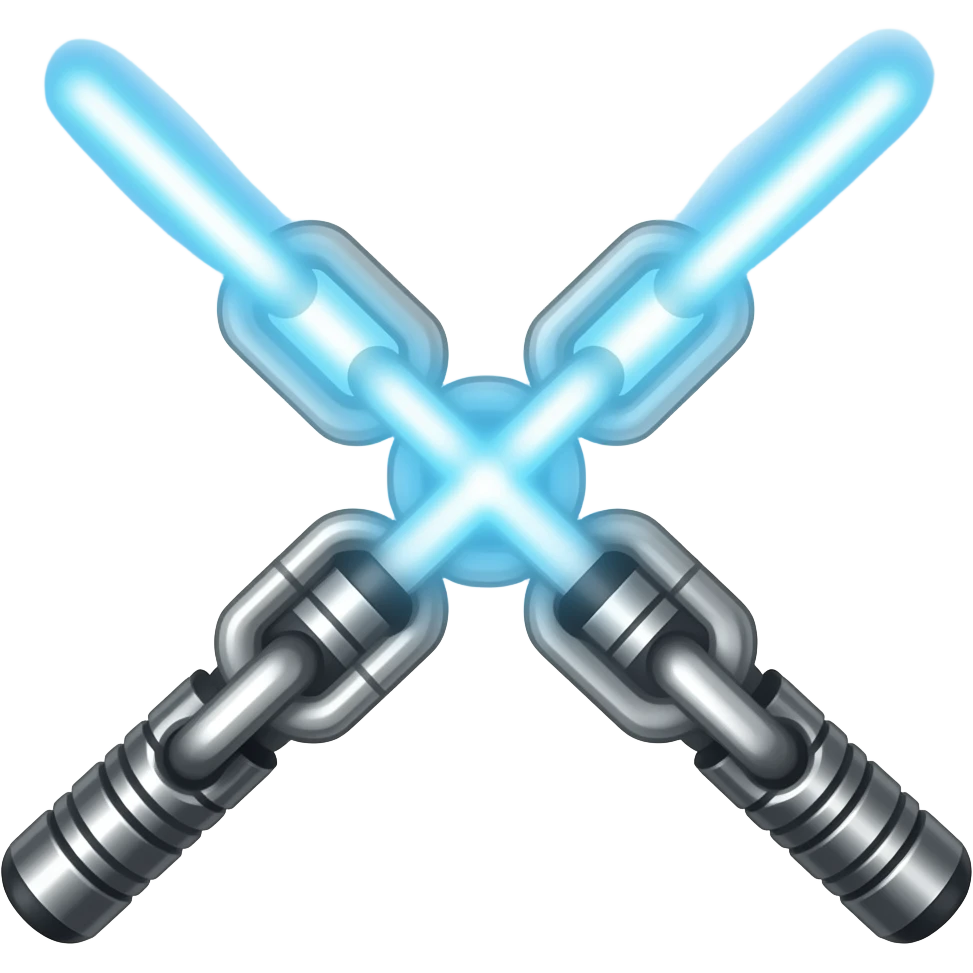 chains glowing like lightsaber emoji