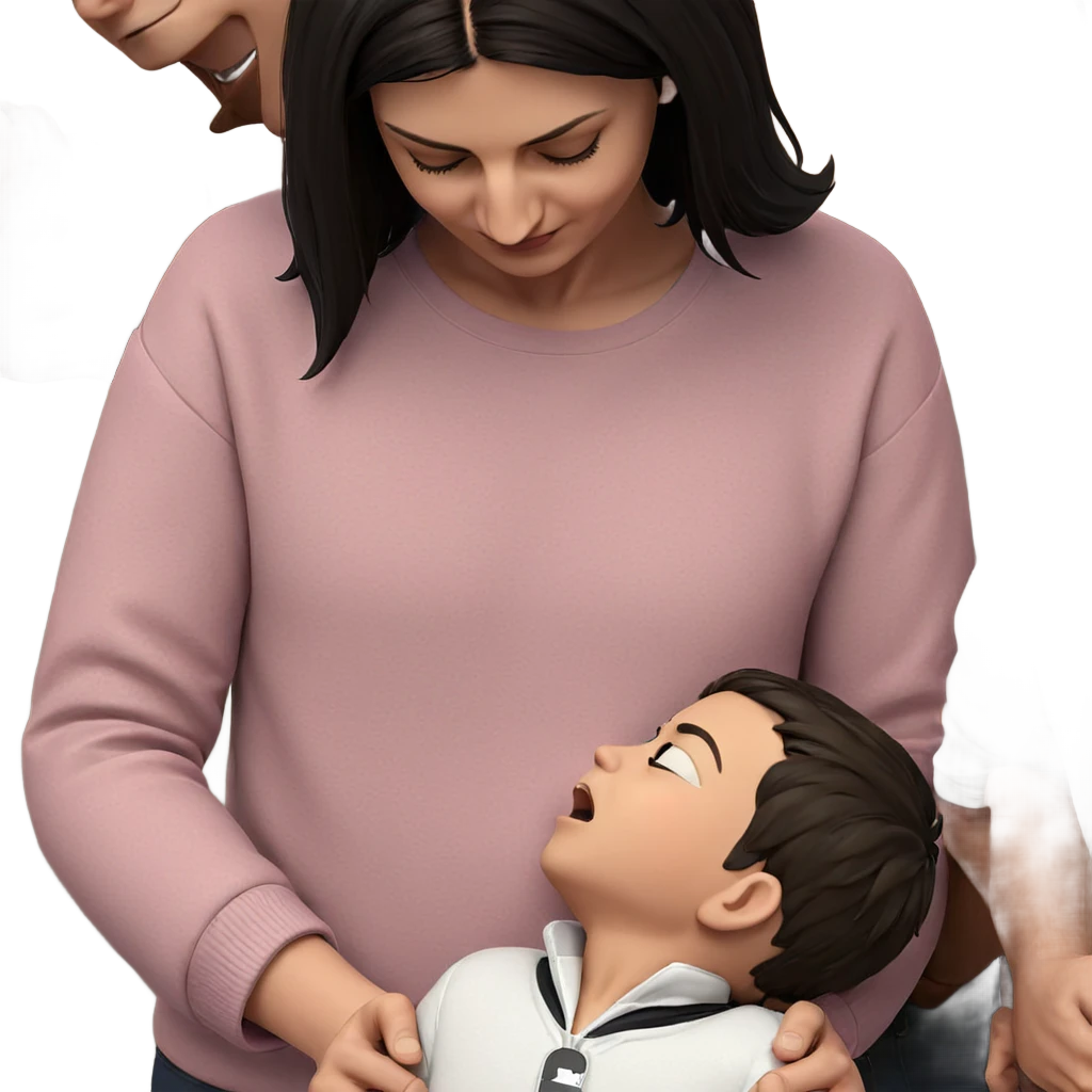 boys with closed eyes cuddle emoji