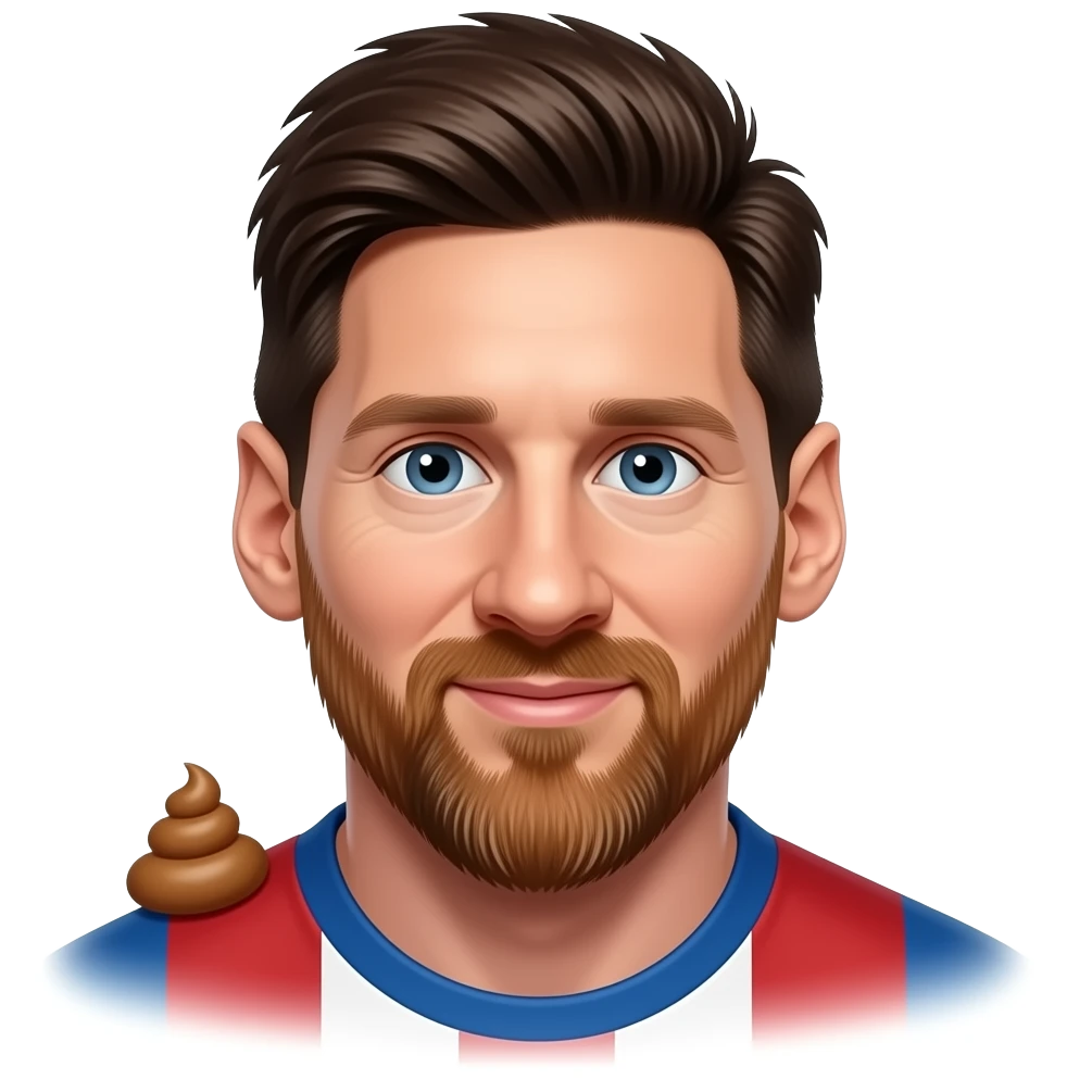 Messi fait caca emoji