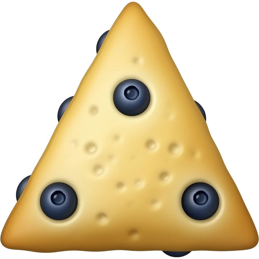 Blueberry scone emoji triangle emoji