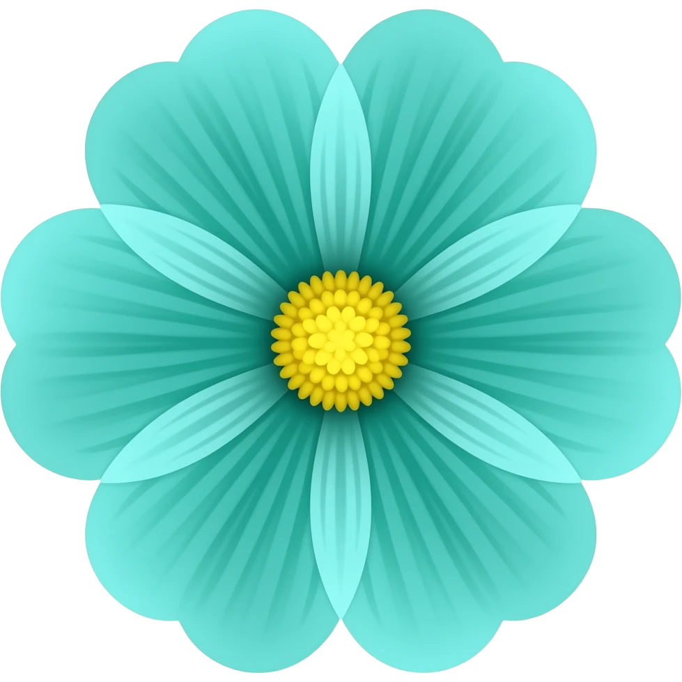Цветы бюрюзовые emoji